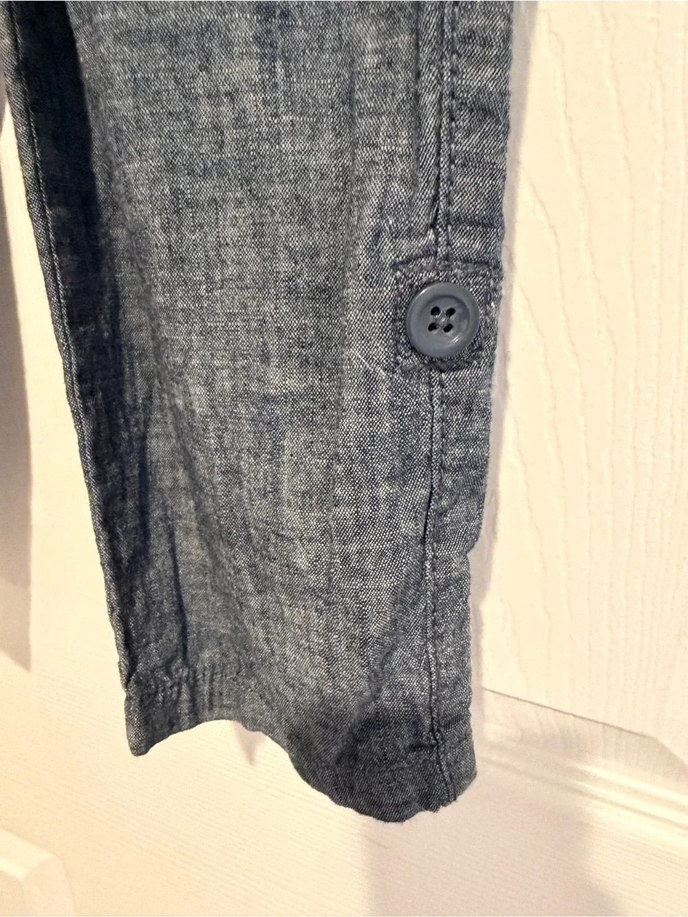 Baby GAP Chambray Pull On Roll Tab Pants Blue Cotton Boys 4T